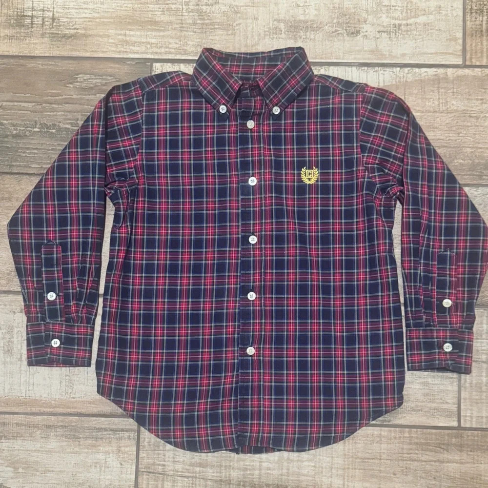 EUC Chaps Boys Long Sleeve Button Down in a size 5